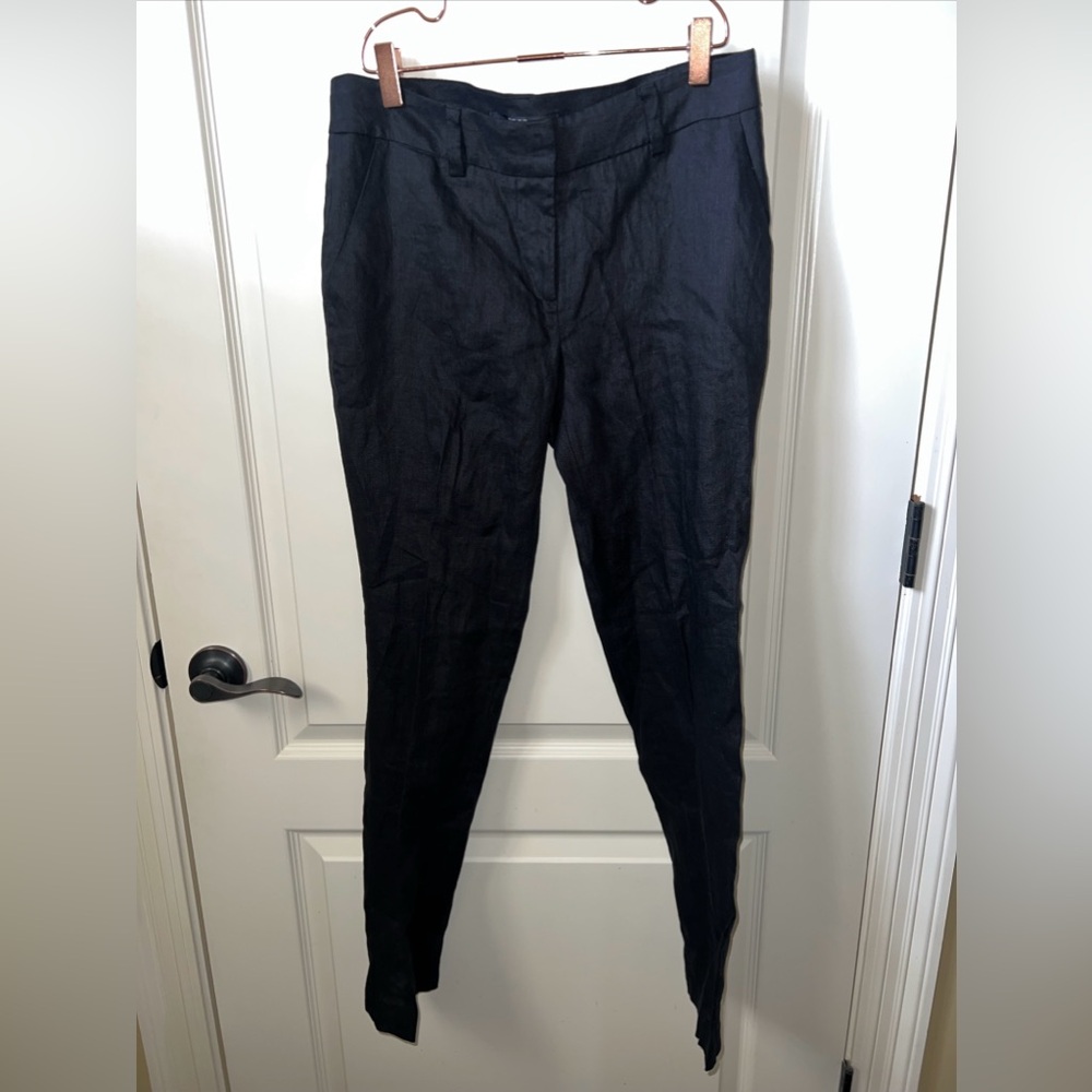 BCBG Paris pants size 4 linen Sportswear Black pants 30” Inseam New